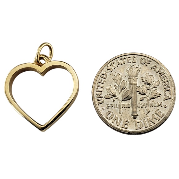 James Avery 14 Karat Yellow Gold Open Heart Pendant #18512 - Picture 6 of 8